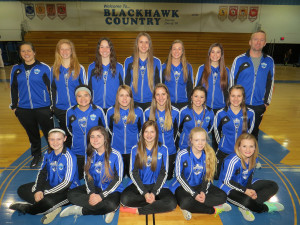Front from left, Rachel Devine, Logan Owen, Kylie Claxton, Miranda Campe and Colleen Dwyer. Middle row from left, Sarah Buda, Karlie Hoffman, Hannah Lapanowski, Marisa Bone and Haley Lapanowski. Back row from left, Coach Meg Donnay, Randi Jannette, Sydney Hickmott, Elayna St. Amour, Allie Keller, Ashley Puleo and Coach Dennis Shannon. Photo by Patrick McAbee.