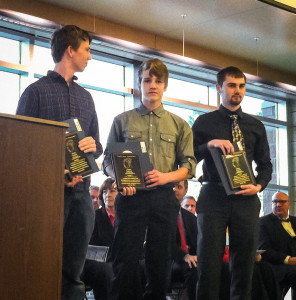 From left, Jacob Donders, Tyler Solo and Sage Hallberg. 