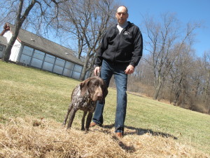 Fred Saber and Lucy a 4 year old German short hair pointer.