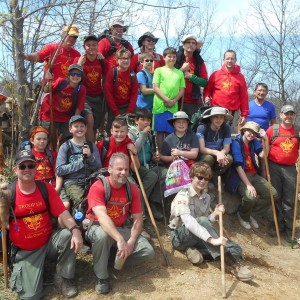 Troop 128 from Lake Orion On  Pinnacle Point in the Ortonville State Recreation Area